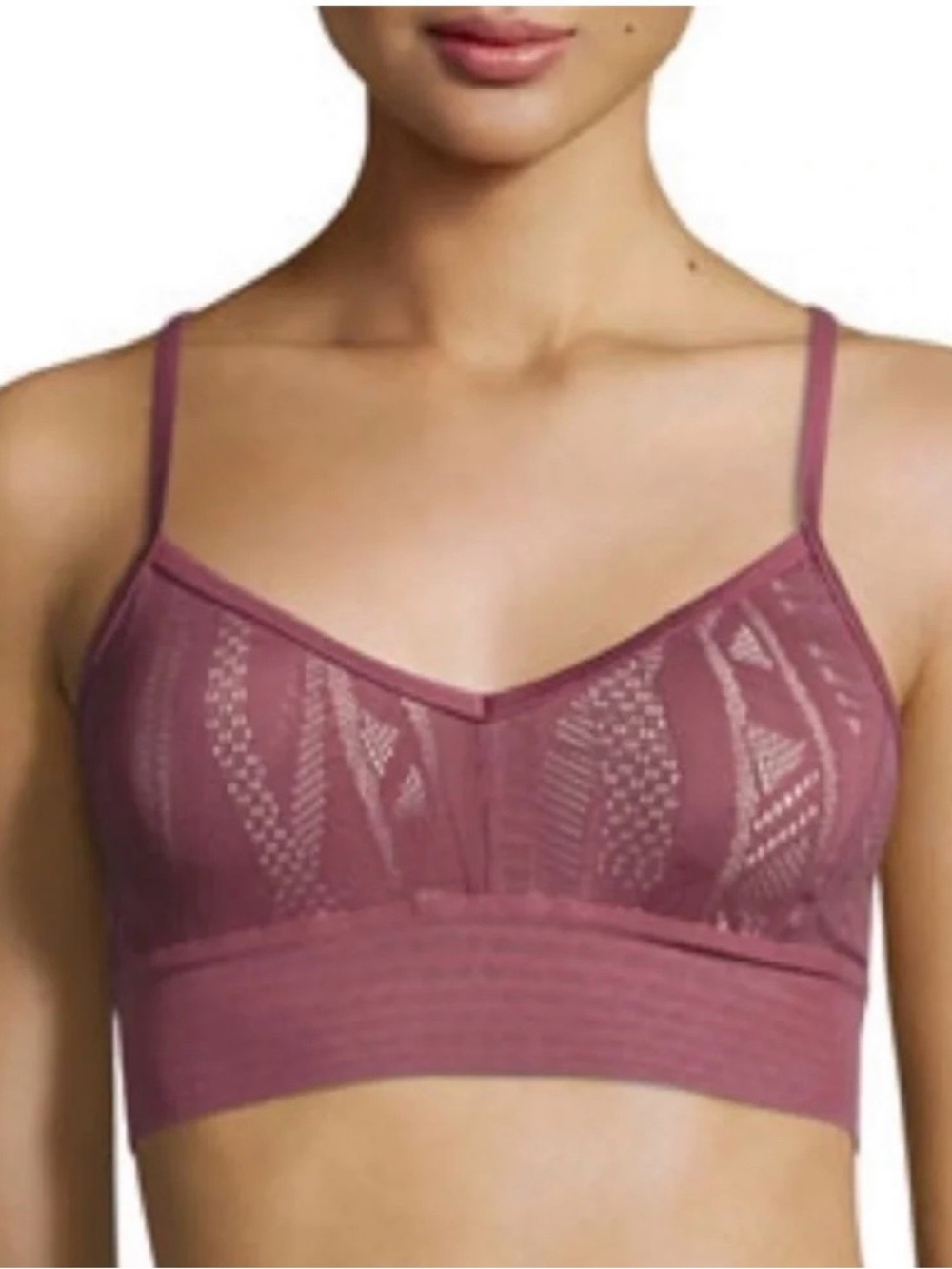 ALO YOGA- Aria Bra Cross Back Dusty Rose Pink Size M